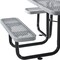 Global Industrial Square Picnic Table, Gray, Expanded Metal, 46 in 277151GY - alternate 4